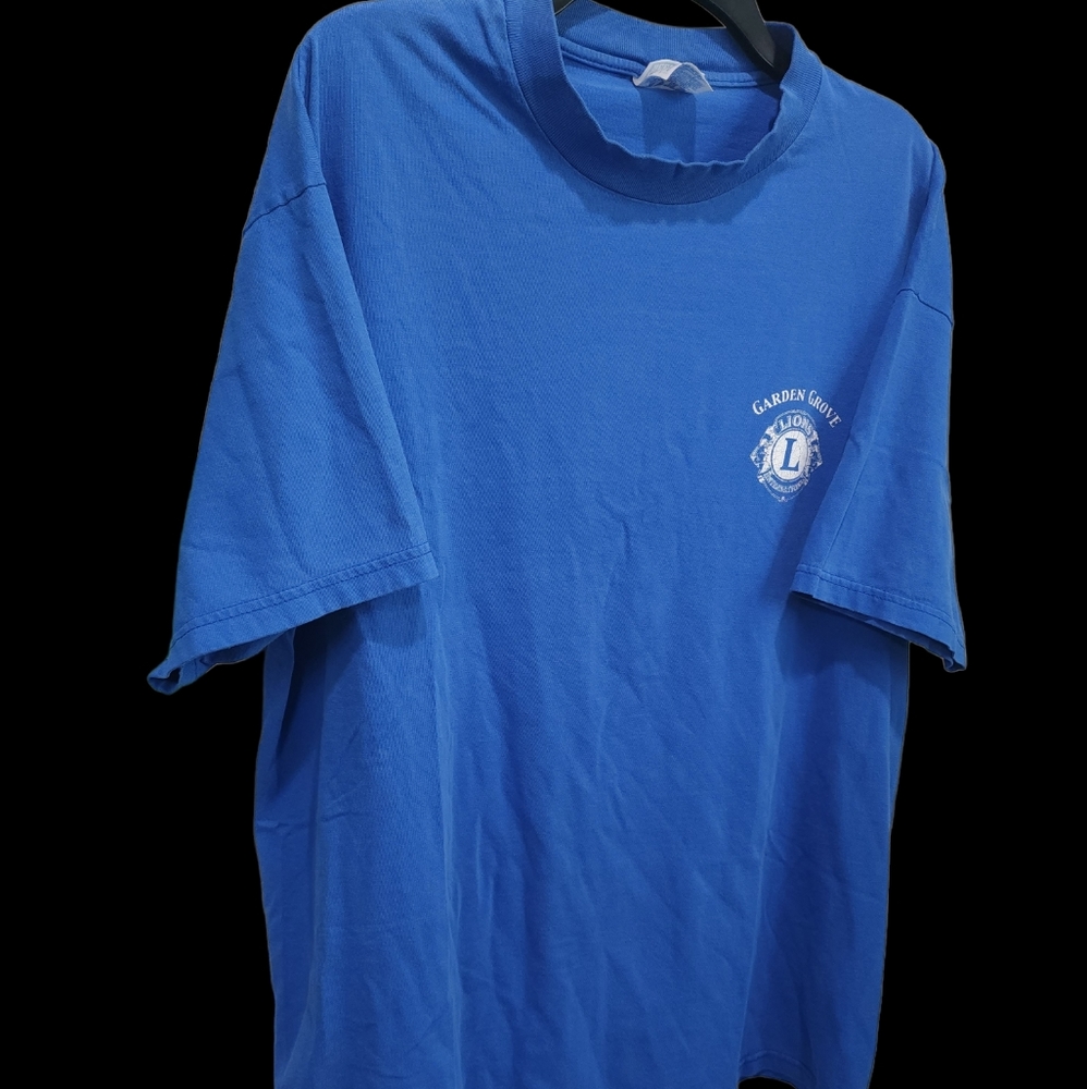 Vintage lions international club garden Grove ( host ) blue tshirt XL
